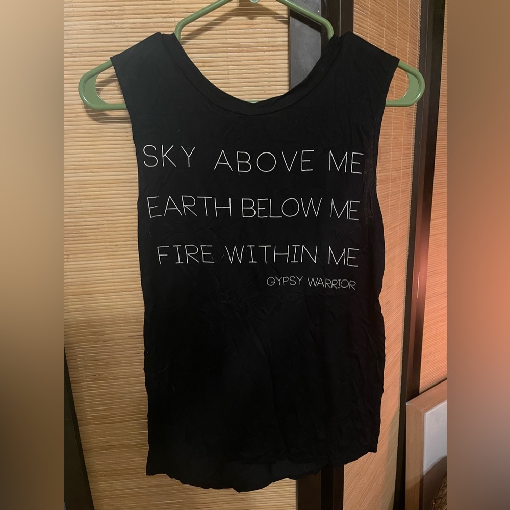 Gypsy Warrior Indie Quote Black Tank Top